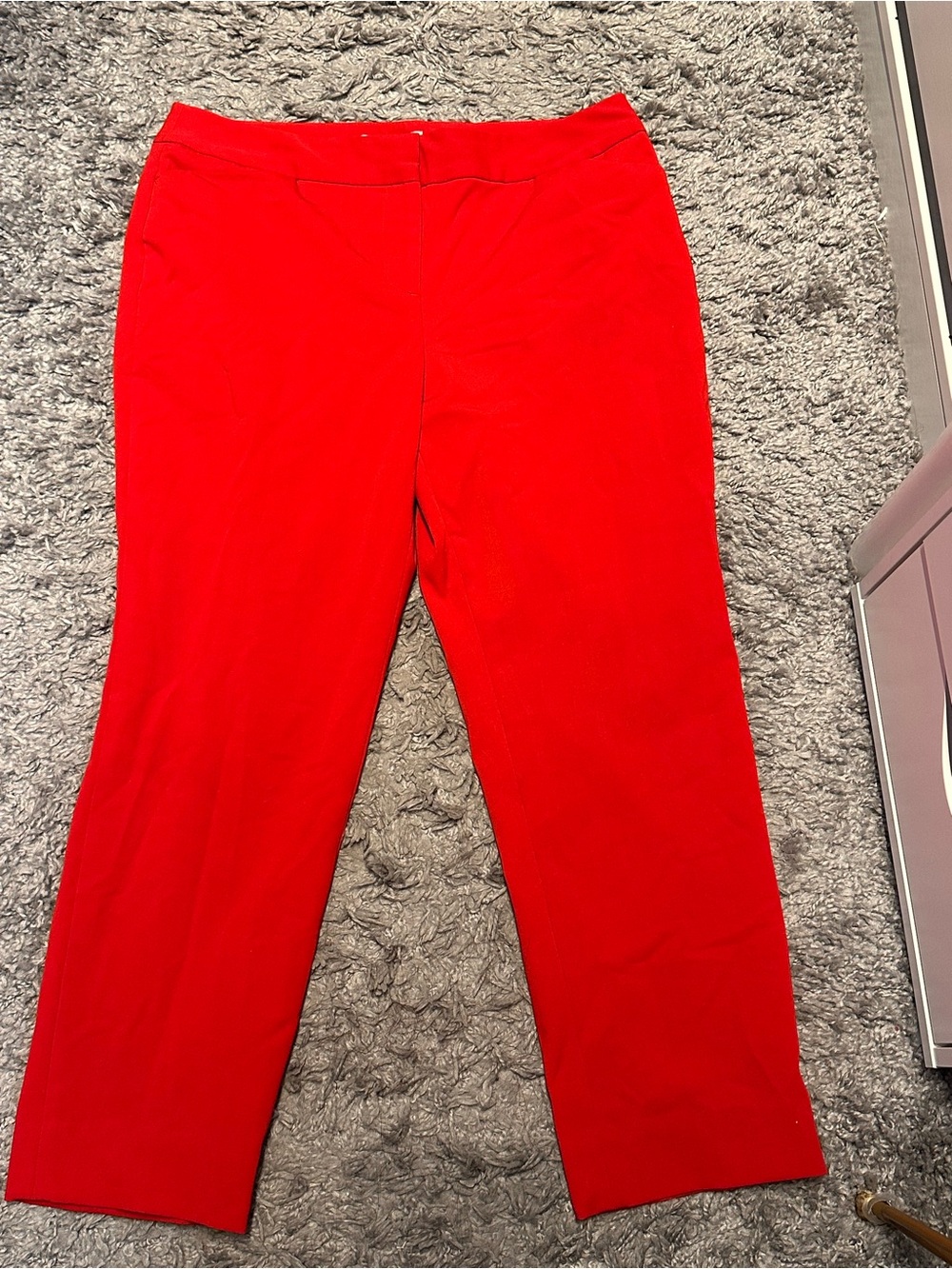 Liz Claiborne Vibrant Red Straight-Leg Dress Pants